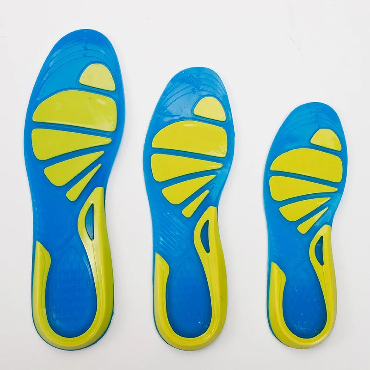 High Elasticity U-Shaped Heel Silicone Thickened Training Shoe Inlays Super Soft Plaid Sports Comfort Gel Insoles
