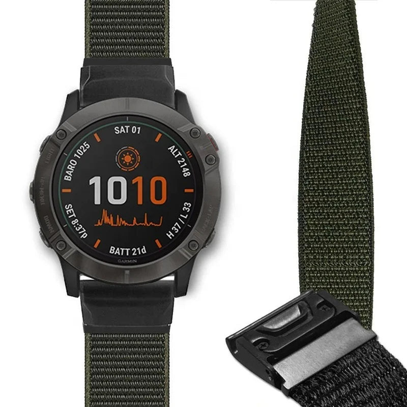 For Fenix 6X/Fenix 5X Strap Lightweight Nylon Buckle Soft Garmin Feni