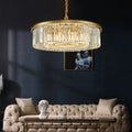 2022 New Hot Sale Luxury Black Gloden K9 Crystal Chandeliers for Living Room Bedroom House Decoration Led Indoor Pendant Light