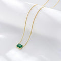 925 Sterling Silver Jewelry Making Supplies square Emerald Necklace Fine Jewelry Pendants Charms