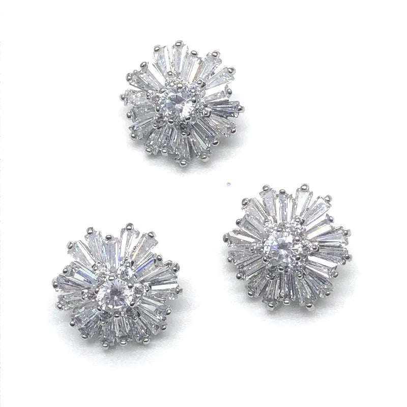 Hot Sale Rhinestone Buttons Crystal Applique Embellishments in Clothes DIY Jewelry Decoration for Crafts Wedding Party Bouquet