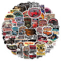 50PCS USA cool vintage classic car decals racing hot rods sticker
