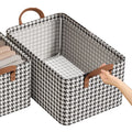 Large Capacity Moistureproof Portable Foldable Storage Box with Metal Frame Fabric Clothing Storage Basket Rectangle Shape