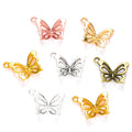 100pcs/bag butterfly Charms for Bracelets Necklace Pendant DIY Handmade Jewelry Making Accessories 20*15mm D2133