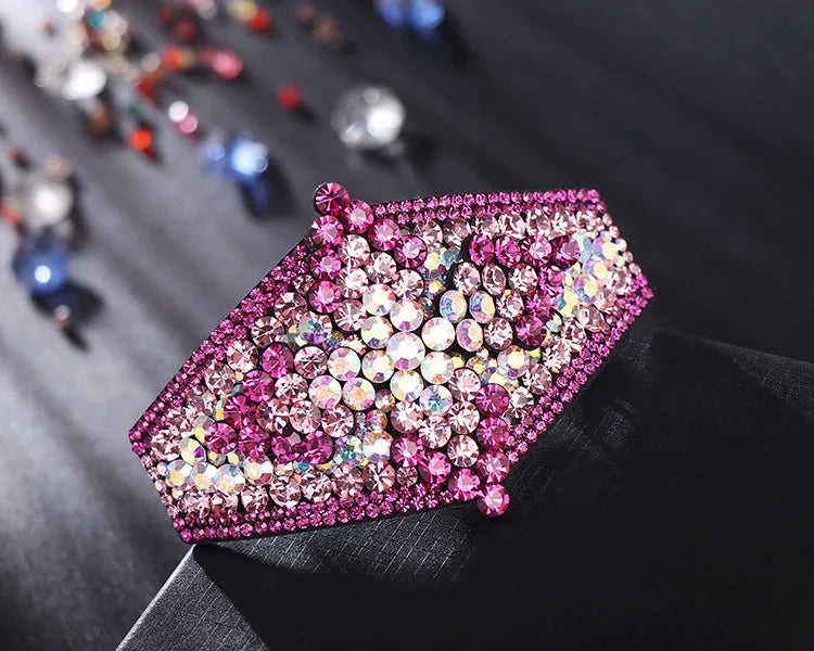 HX-211 Fashion Korean Shiny Geometric Rhinestone Hairpin Triangle Crystal Hair Clip Hair Slide Grips Barrette Accessories