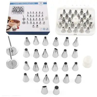 30 Pcs Dessert Cake Decorating Piping Icing Nozzle Set