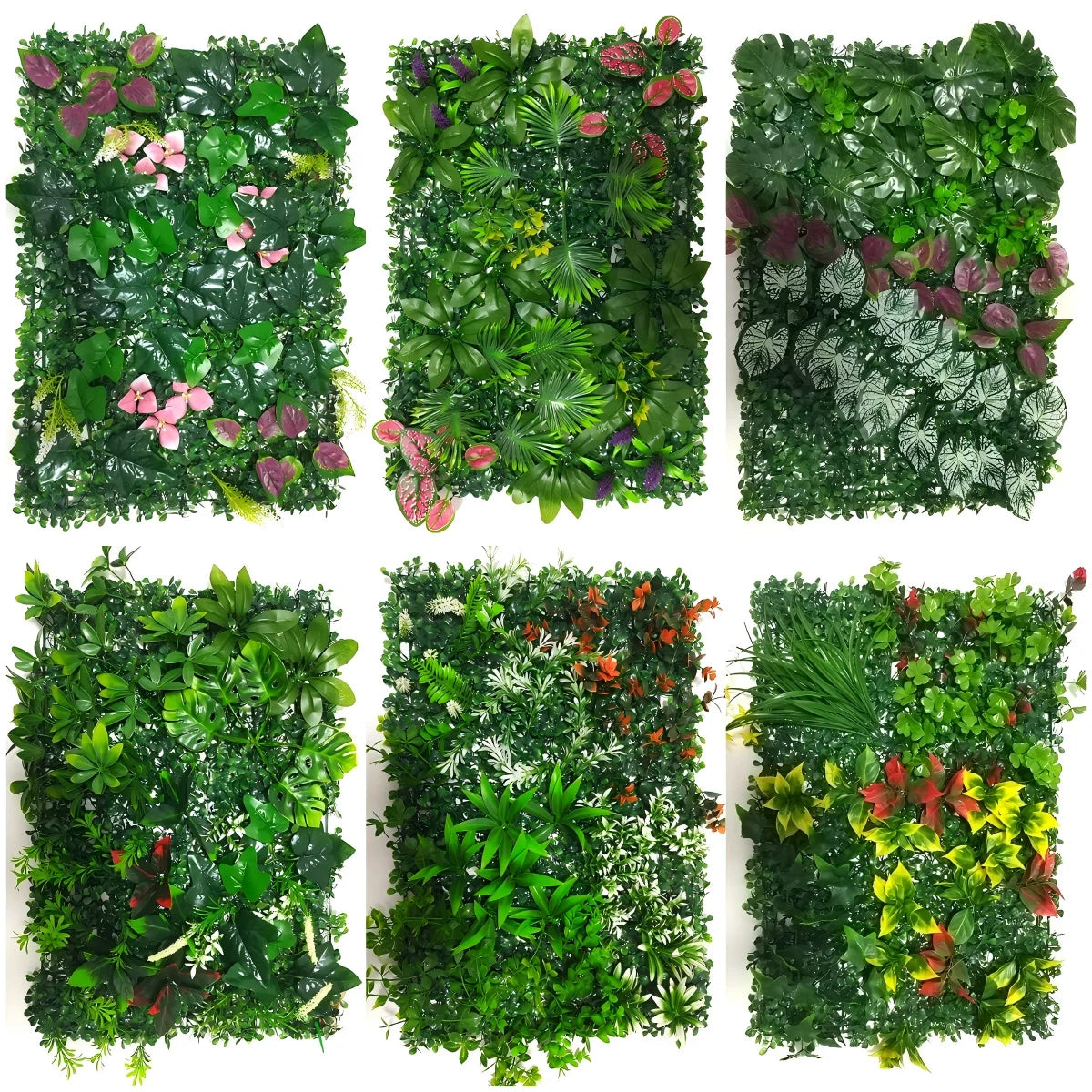 Hanging Plant 60x40CM Artificial Green Grass Wall for Home Decoration