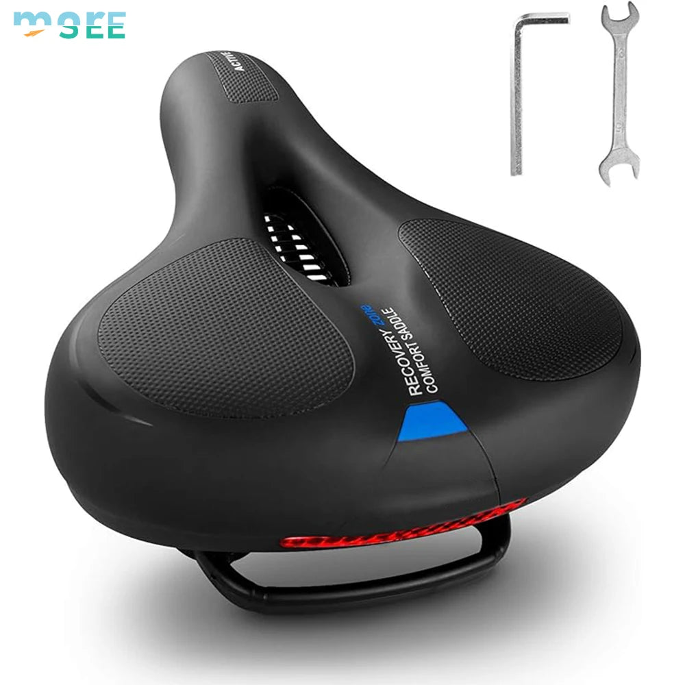 SeeMore Selection Men Women Mountain Bicycle Accessories Wide Comfort Soft Shock Absorbing Bike Seat Saddle