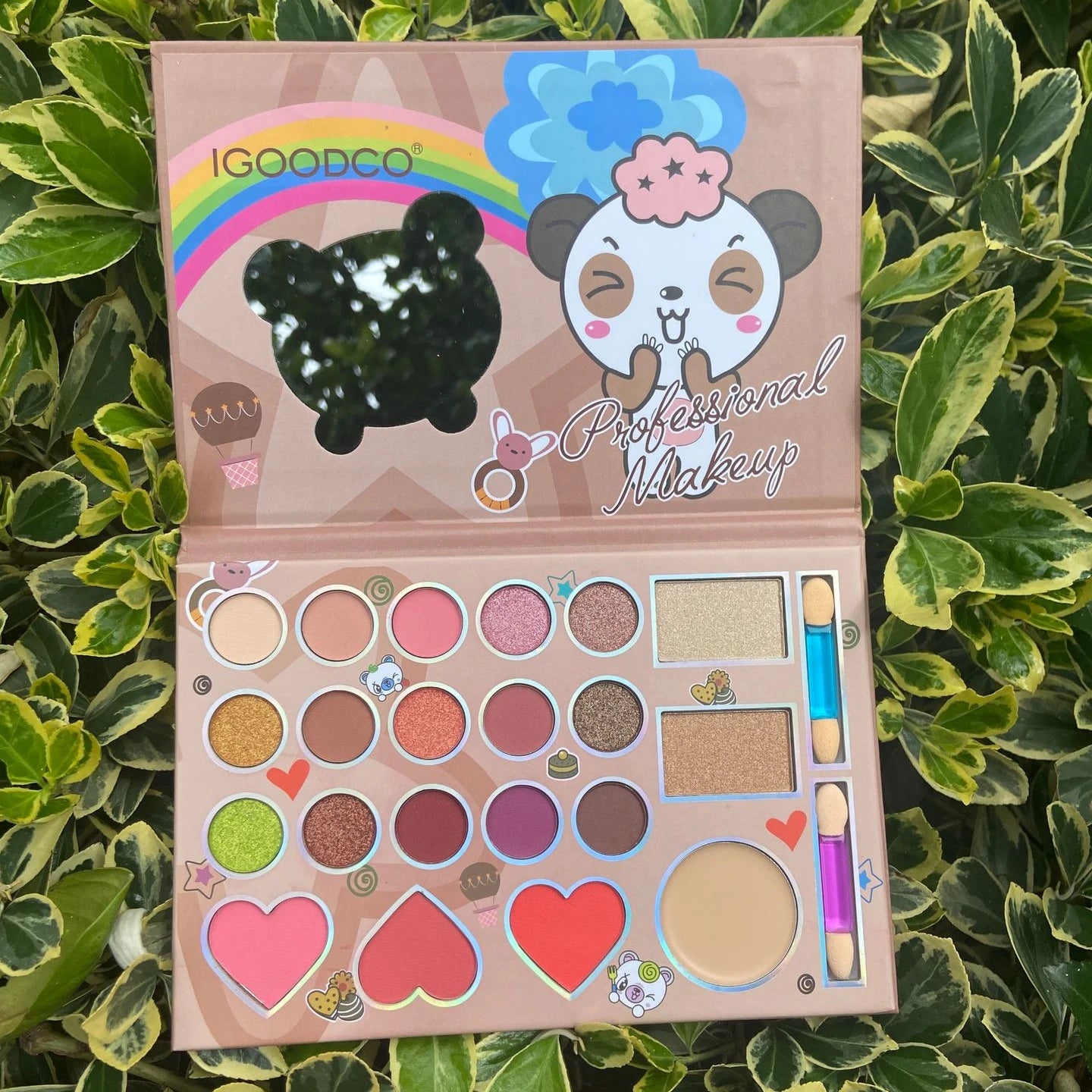 21 Color IGOODCO Eye Shadow Powder Chemical Waterproof Pressed Glitter Includes Cosmetic Mirror 2022 Lady Gift Set