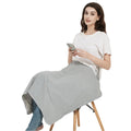 EMF Shielding Travel Rug Knitted with Silver and Organic Cotton Fiber Radiation-Free Plain Style Blanket for Airplane Use