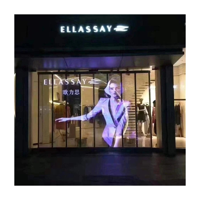Ultra HD Indoor RGB LED Display Screen Easy Installation Transparent Film for Shopping Mall Use