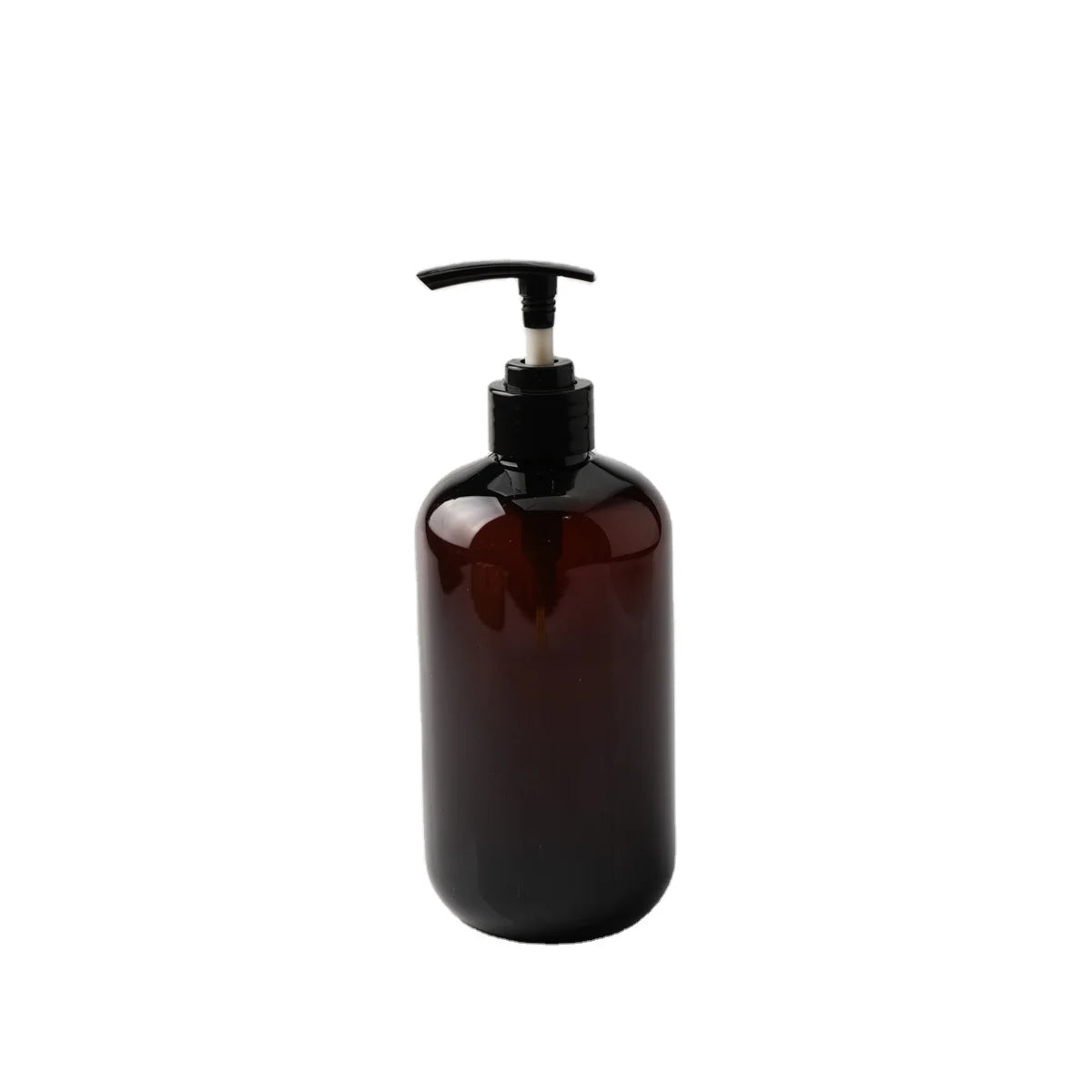 500ml Boston Amber Plastic Lotion Bottle Pump Refillable PET Hair Shampoo Shower Gel Bottle Trigger Cosmetic Packaging
