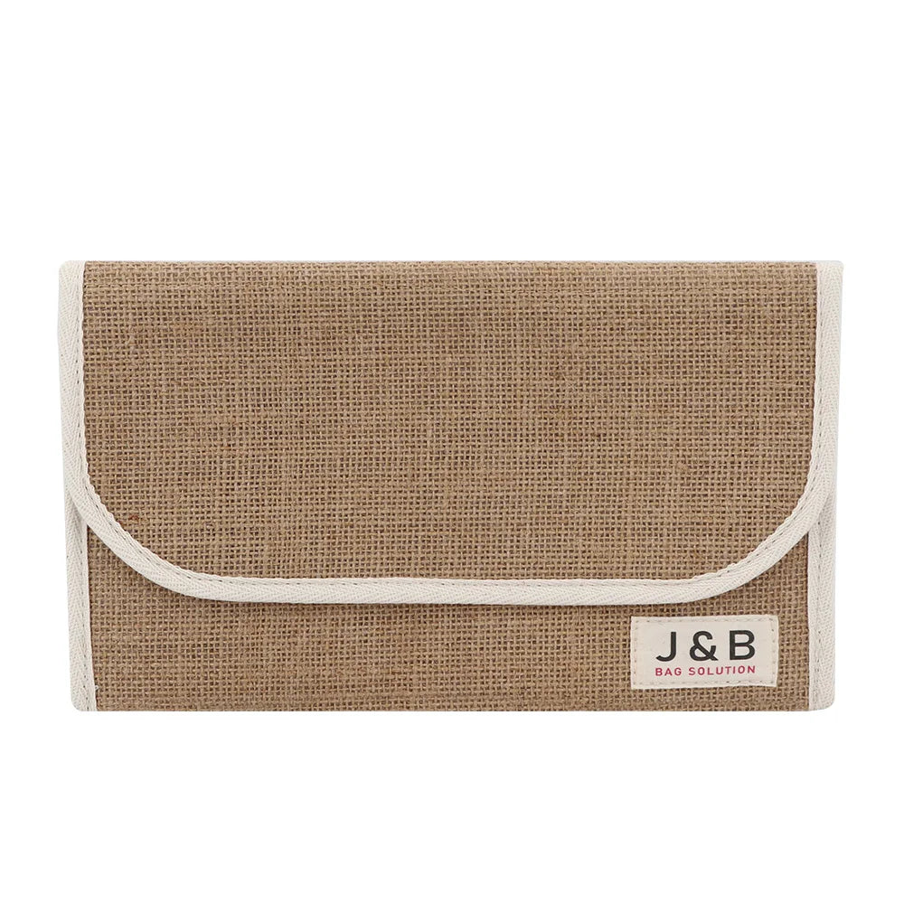 New Design Fashion 100% Natural Eco-friendly Burlap Hemp Jute Envelop Shape Gift Package Packing Bag Document Keeping Bag Pouch