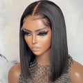 Wholesale Raw Indian Virgin 180% Density Human Hair for Lace Double Drawn 13x6 Wig Bleached Knots Baby Hair Natural