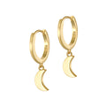 925 Sterling Silver Crescent Earrings Cross Border Hot Selling Creative Moon Dangling Sterling Silver Earrings