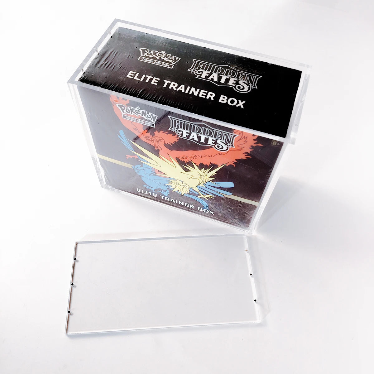 JIHONG Acrylic Storage Box Acrylic Pokemone Box  Elite Trainer Box Card Game Polished