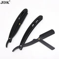 Portable Black Barber Salon Classic One Blade Single Edge Blade Razor Knife Hair Remover Shaving Straight Razor