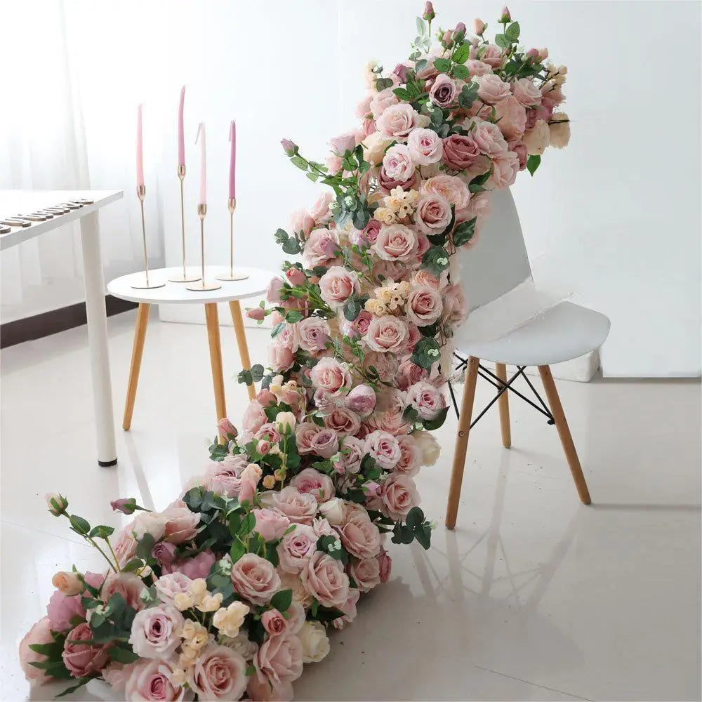 Customized Artificial Flower Wedding Decoration Road Guide Table Artificial Flower Background Wedding Arch Flower