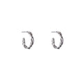 Factory Wholesale Silver Semicircle Stud Earrings for Women Girls Retro Earrings Jewelry