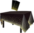 White Black Bule Pink 137*274cm PEVA Plastic Disposable Nappe De Table Cloth Tablecloth with Gold Dots for Party