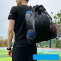 Custom Large Capacity Gym Mesh String Outdoor Sport Bag 6 Balls Train Football Soccer Equipment Made Durable Polyester Men Women