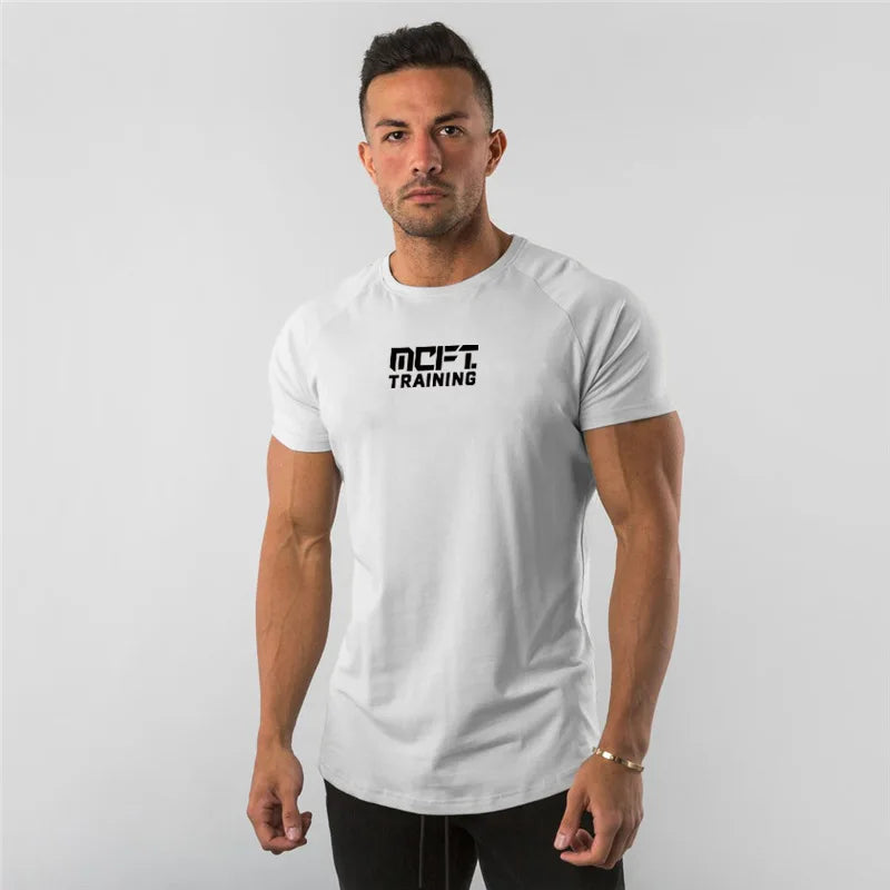 95%cotton 5% Spandex Custom Private logo Workout Wear Gym Clothing Fitness Apparel Plain Blank Men T Shirt