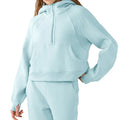 Fleece Short Hooded Half Zipper Loose Casual Sport Coat Warm Sports Hoodie Sportswear Women's Hoodies