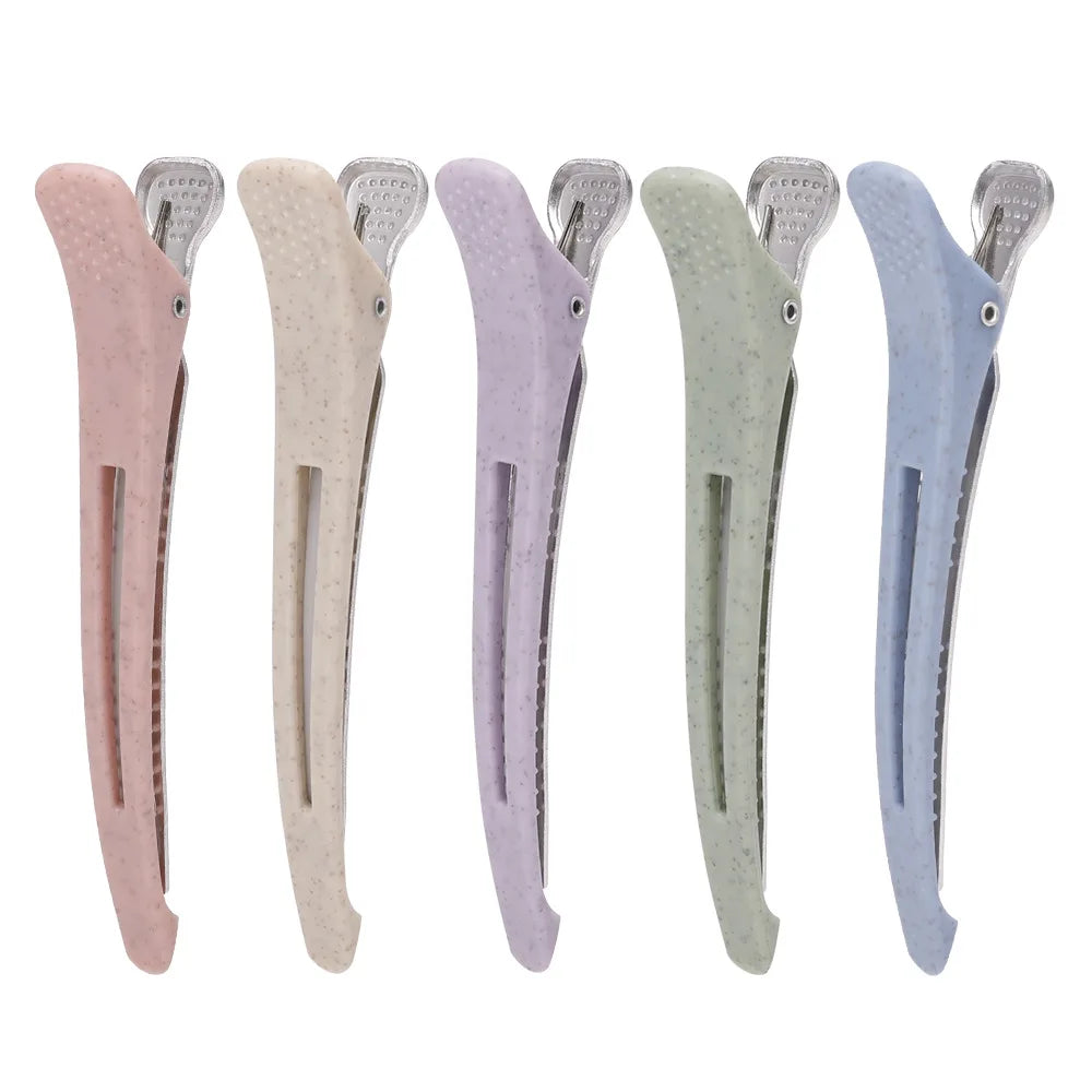 6pcs Hair Clips Hairdressing Clamps Claw Wheat Straw Barber Sectioning Clip Hairpin Salon Hair Styling Tools Accessories