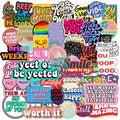 Vi- 50Pcs Die Cut Vinyl Inspirational Stickers Pack Custom Motivational  Random Stickers for Kids Laptop Luggage Car