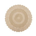 Factory Wholesale STOCK Gold PVC Eco-Friendly Macrame Placemat  Round  Placemat for Decoration