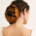Oversized Scrunchie Satin Hijab Volumizer Hair Tie Hijab Scrunchie for Muslim Women