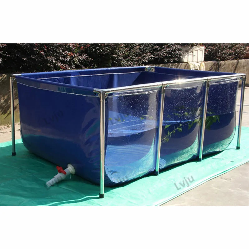 Lvju Canvas Aquarium Accessories Decoration Interactive Saltwater Aquarium Pool Pond With Transparent Clear Viewing Panel