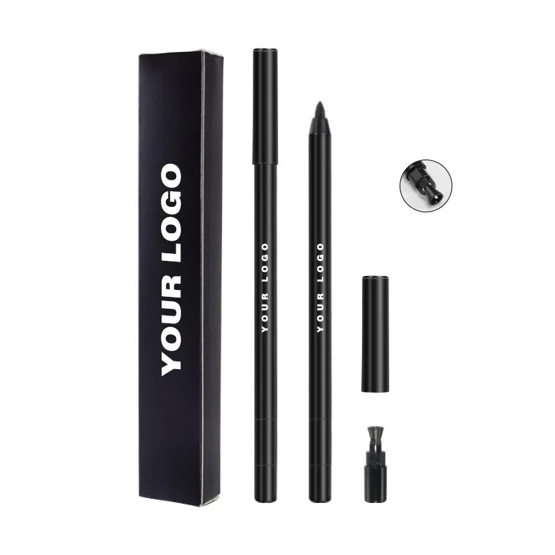 Wholesale Customizable Logo Matte Black Eyeliner Gel Private Label Waterproof Built-in Sharpener Mineral Ingredient for Eye Use