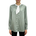 Commuting Blouses for Elegant Women Satin Long Sleeve Blouse Korean Style Satin Blouse