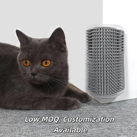 Cat Self Groomer With Catnip Soft Cats Wall Corner Massage Cat Comb Brush Rubs the Face With a Tickling Comb Pet Grooming Supply