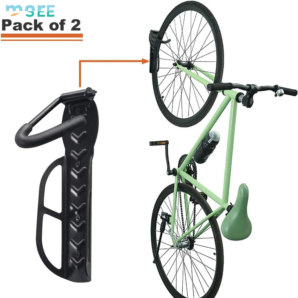 SeeMore Brand Space-Saving Vertical Bike Rack Sturdy Garage Indoor Storage Rack up to 66lbs Bike Hangers Bicycle Rack