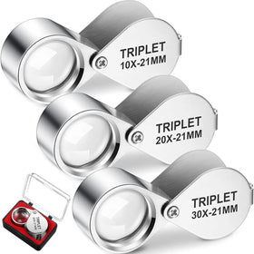 Pocket Jewelry Loupe Metal Magnifying Glass for Jewelry Coins Gems Stamps Watches Supplies