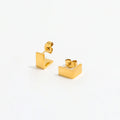 Fenny 18K Gold-plated Fashion Vintage Mini Letter L Shaped Hoop Earring Wholesale Stainless Steel Ladies Jewelry
