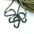 All Black Mini 4CM D-shaped Aluminum Flat Karabiner Small Carabiner