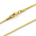 Wholesale Custom Lobster Clasp Link 18k Gold Plated Stainless Steel Square Snake Chain for Necklace Jewelry Making