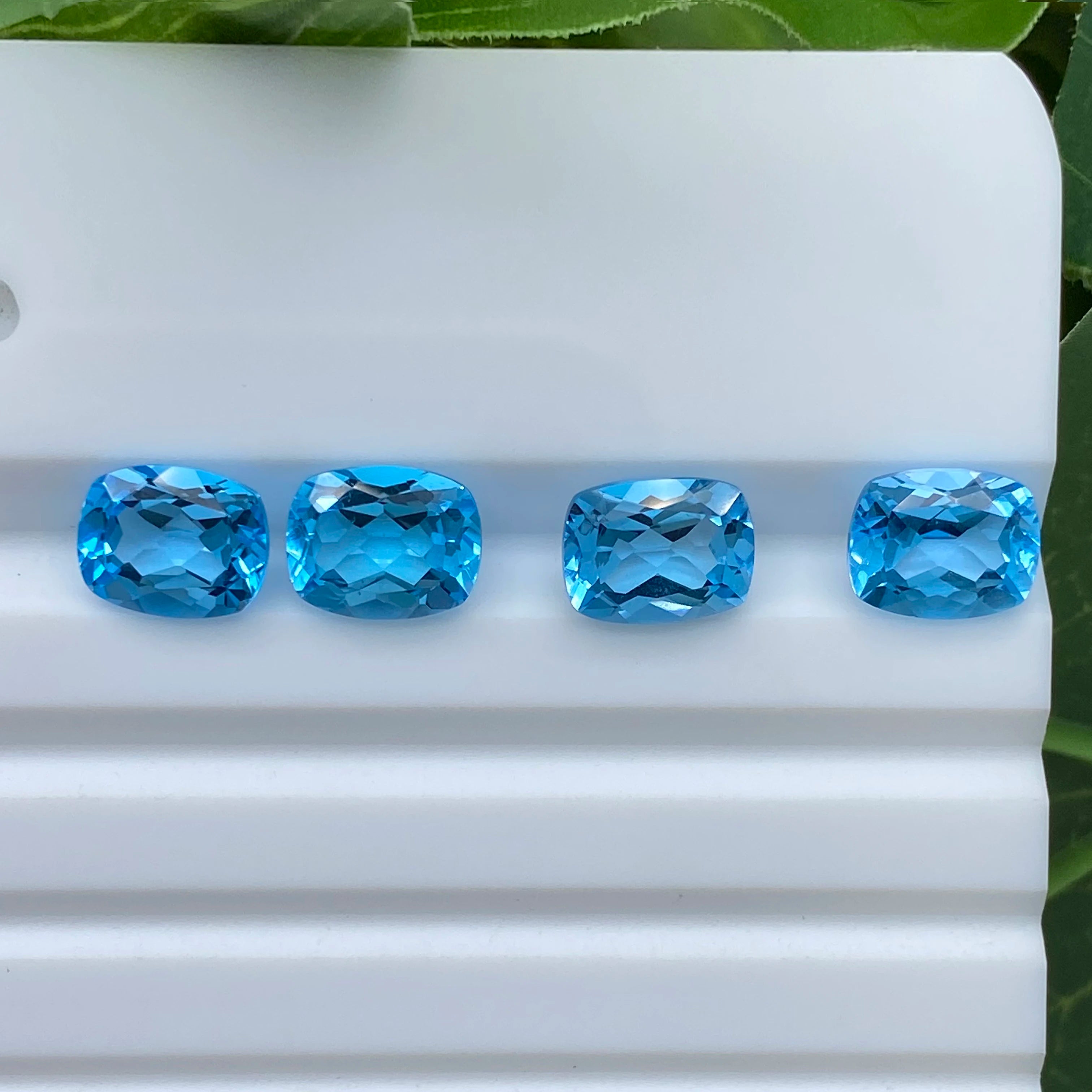 Cushion Shape 6x4mm ~ 20x15mm Natural Loose Gemstones Blue Topaz Good Quality for Making Jewelry Natural Swiss Blue Topaz
