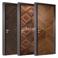 American Interior Solid Wood Door High Quality Solid Wood Bedroom Door Luxury Veneer Soundproofing Door