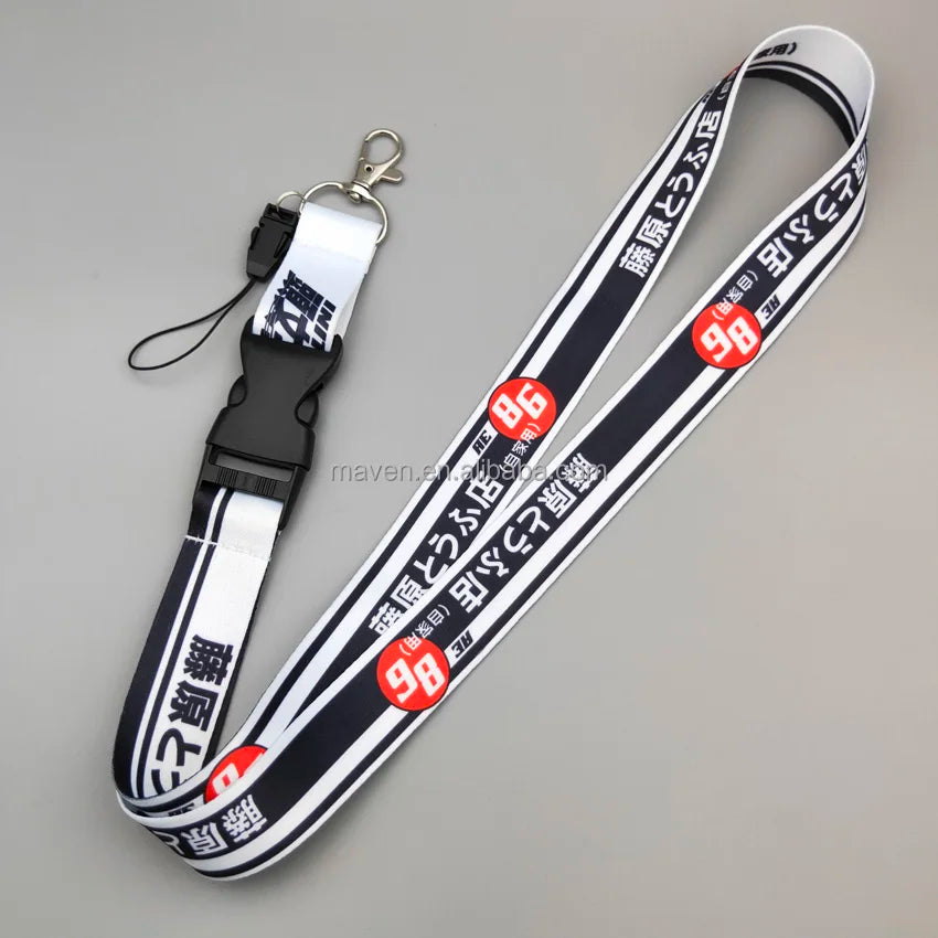 JDM Racing RCZ Initial D AE86 Car Lanyard Polyester Phone and ID Card Neck Strap Rope