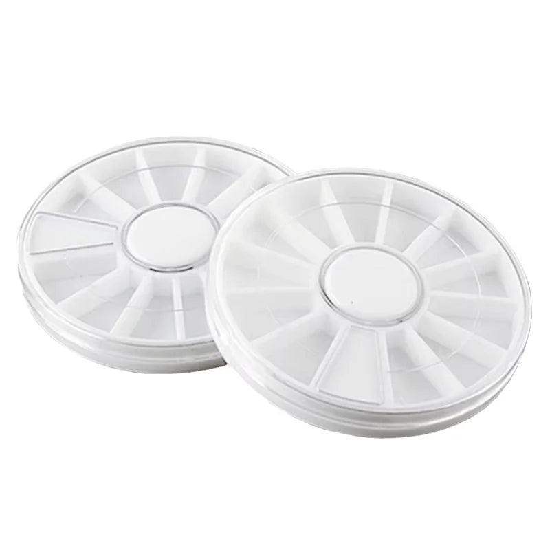 Nail Art Rhinestone Wheel Box Bead Slice Decoration Storage Container Nail Tools Empty Wheel Case Box for Nail Art Rhinestones