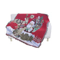 Christmas Santa Claus Woven Double Face Tapestry Throw Blanket