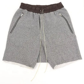 Wholesale Heavy Weight French Terry Raw Edge Mens Sweat Gym Shorts Men