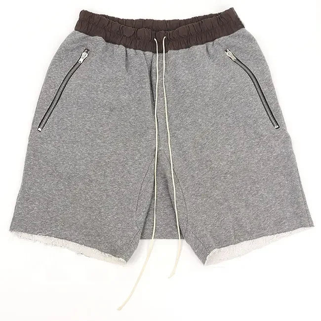 Wholesale Heavy Weight French Terry Raw Edge Mens Sweat Gym Shorts Men