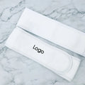 100% Cotton Wide Velcro Washing Face Makeup Yoga Sport Solid Color Knitted Stretchy Embroidered Headband