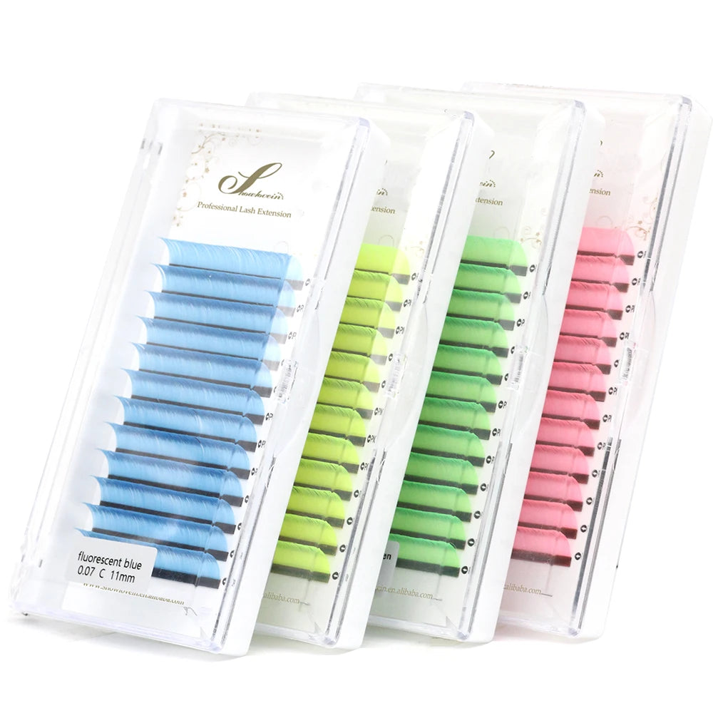Hot Selling C/D Curl 0.07 Color Eyelash Extension Private Label Color Lash Extensions