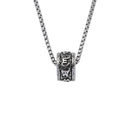 Transport Bead Pendant Six Character Mantra Necklace Vintage Jewelry Couple's Gift for Women's Birthday
